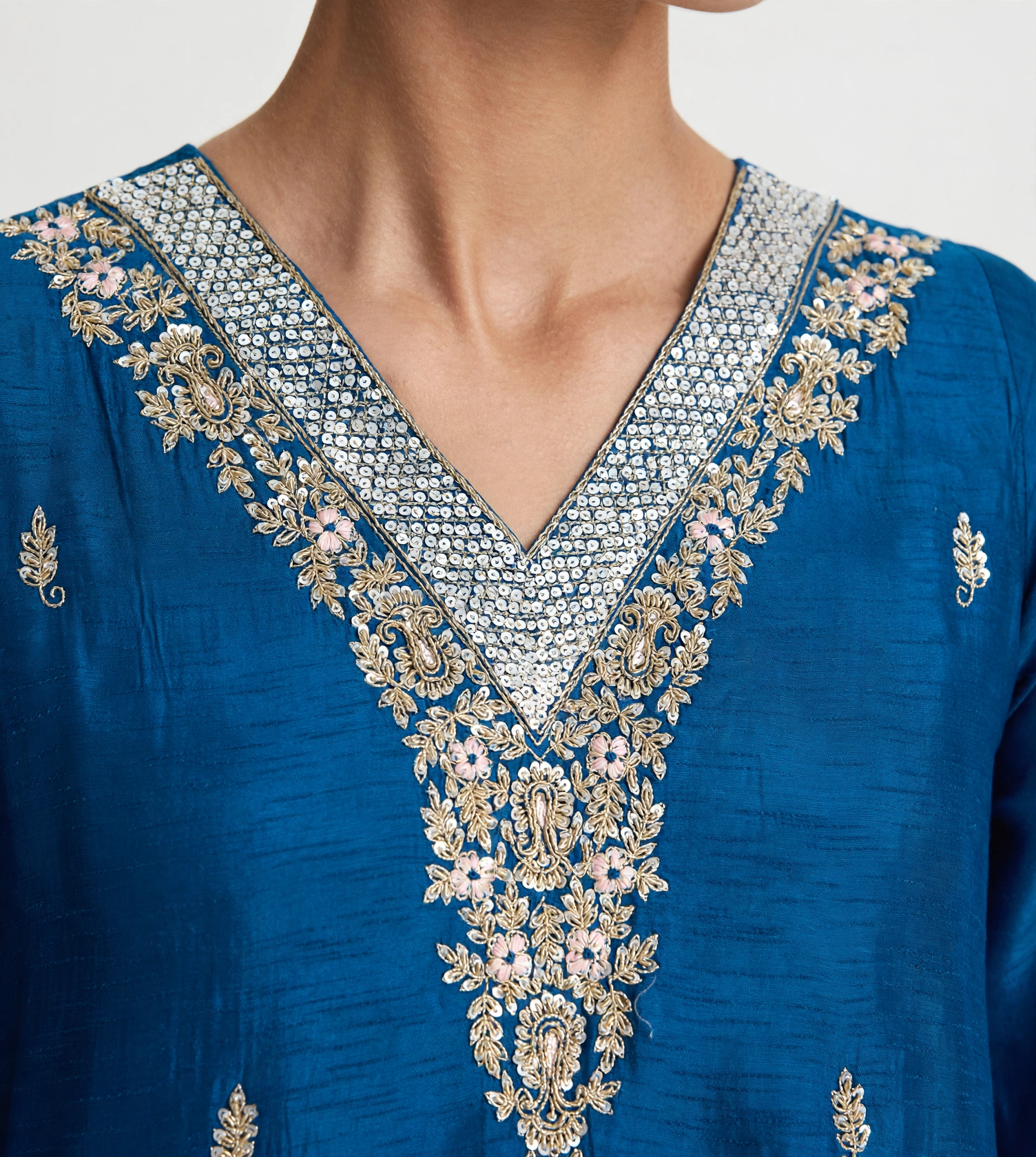 Pure Viscose Dola Silk Suit with Jacquard Dupatta